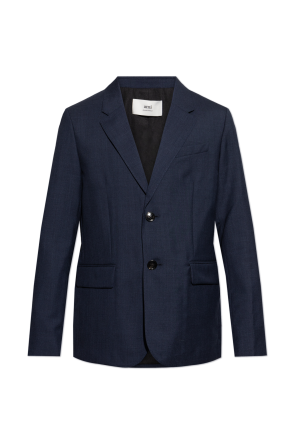 ジャケット Dsquared Navy Blue Wool Blazer NEW DSquared2 Sheer Panel Cropped Stretch Wool Blazer (Sz IT